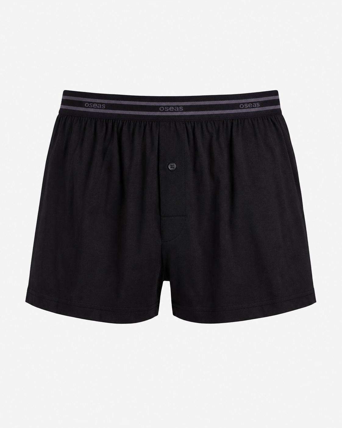 Boxershorts aus Tencel Lyocell schwarz von vorne, weite Passform, Herrenunterwäsche