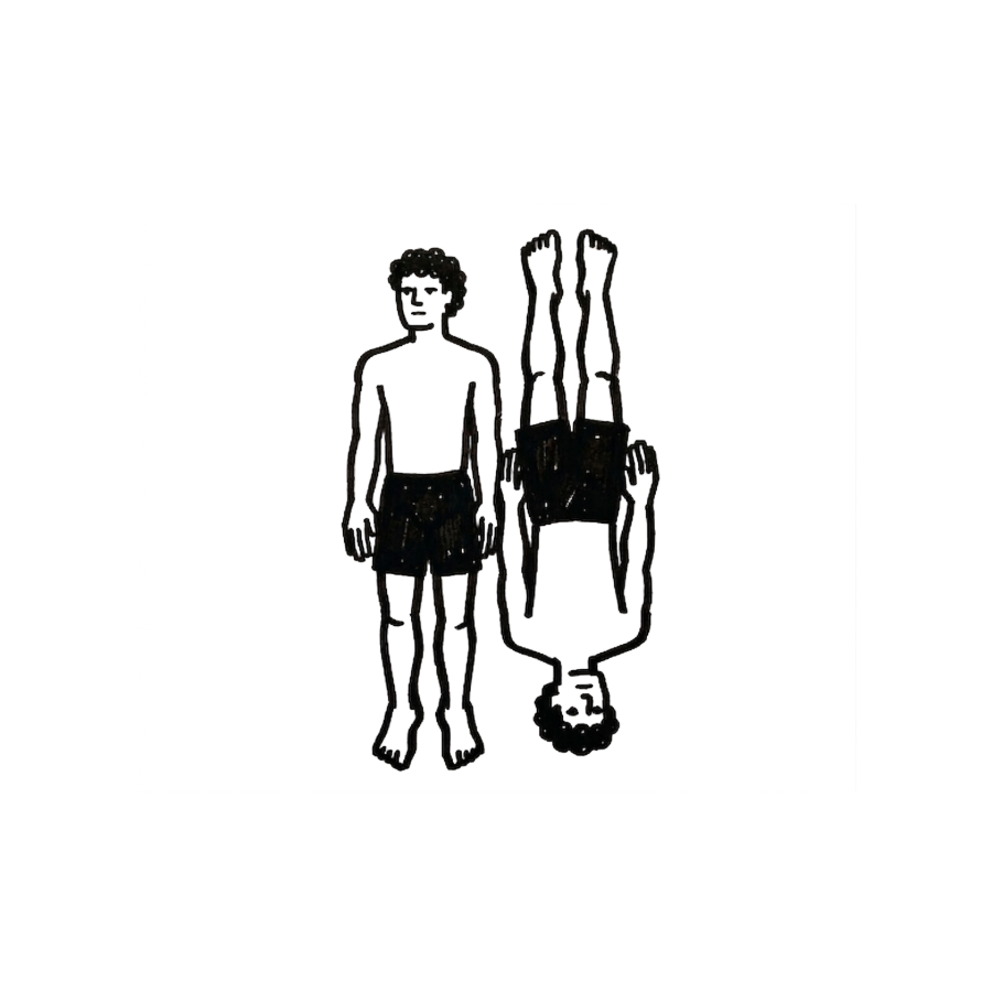 Männer in Tencel™ Lyocell Boxershorts liegend Skizze